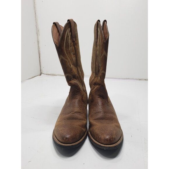 Ariat Almond Toe Boot 10016366 Brown Size 10D Pull On Leather Pre Owned - Picture 1 of 8